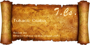Tukacs Csaba névjegykártya