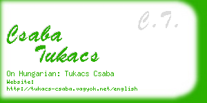 csaba tukacs business card